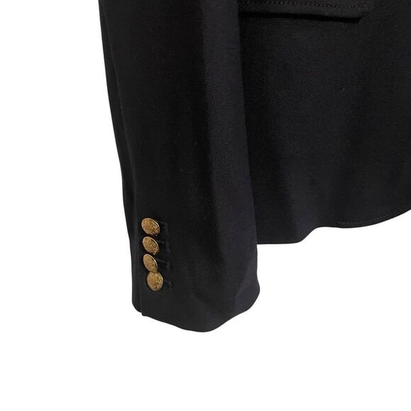 J. Crew Navy Wool Schoolboy Blazer Gold Buttons Size 8T - Picture 3 of 6